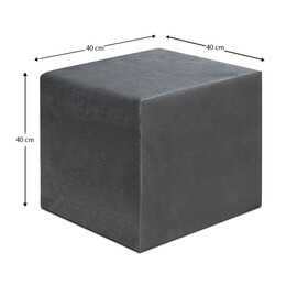 Σκαμπώ April Megapap Βελούδινο Χρώμα Γκρι 40x40x40εκ.