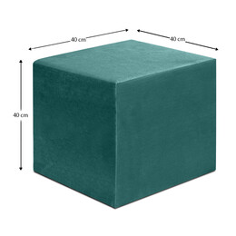 Σκαμπώ April Megapap Βελούδινο Χρώμα Κυπαρρισί 40x40x40εκ.