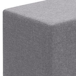 Σκαμπώ Linda Megapap Υφασμάτινο Χρώμα Γκρι 40x40x40εκ.