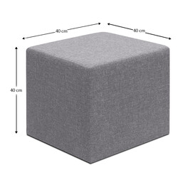 Σκαμπώ Linda Megapap Υφασμάτινο Χρώμα Γκρι 40x40x40εκ.