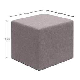 Σκαμπώ Linda Megapap Υφασμάτινο Χρώμα Καφέ 40x40x40εκ.