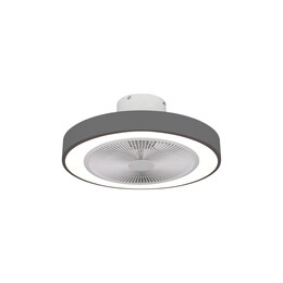 Estia Ανεμιστηρας Οροφης Halo Flow 50cm 15w με cct led Φωτισμο 45w & Τηλεχειριστηριο Γκρι