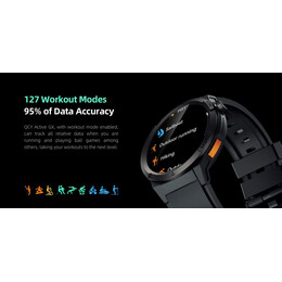 QCY Active GX Watch S12 Black 1,43" AMOLED HD 466x466 Metal Crown & Strap Call HD BT Watch IP68