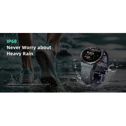 QCY Active GX Watch S12 Black 1,43" AMOLED HD 466x466 Metal Crown & Strap Call HD BT Watch IP68