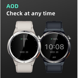 QCY Active GX Watch S12 Grey 1,43" AMOLED HD 466x466 Metal Crown & Strap Call HD BT Watch IP68