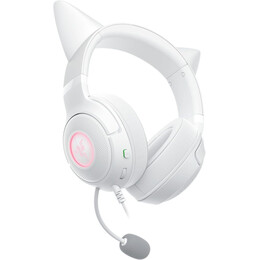Razer Kraken Kitty v2 - White - rgb - usb 7.1 Gaming Headset - Kitty Ears - pc / ps5 / Switch