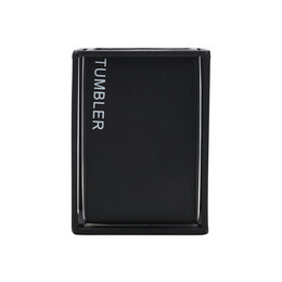 Estia Ποτηρακι Μπανιου Cage Κεραμικο Μαυρο με Μεταλλικο Πλαισιο