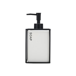 Estia Αντλια Σαπουνιου Cage 450ml Κεραμικη Λευκη με Μεταλλικο Πλαισιο