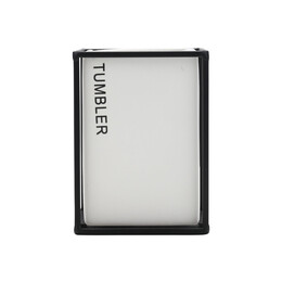 Estia Ποτηρακι Μπανιου Cage Κεραμικο Λευκο με Μεταλλικο Πλαισιο