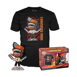 Funko Pop! & Tees (Adult): Chainsaw man - Chainsaw man Leaping Vinyl Figure & t-Shirt (s)