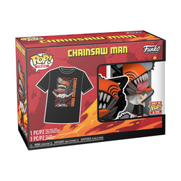 Funko Pop! & Tees (Adult): Chainsaw man - Chainsaw man Leaping Vinyl Figure & t-Shirt (s)