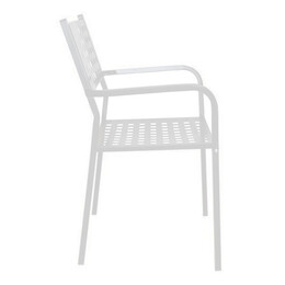 Πολυθρόνα Κήπου ArteLibre MONTU Λευκό Μέταλλο 54x51x84cm