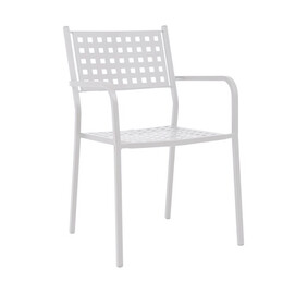 Πολυθρόνα Κήπου ArteLibre MONTU Λευκό Μέταλλο 54x51x84cm