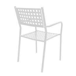 Πολυθρόνα Κήπου ArteLibre MONTU Λευκό Μέταλλο 54x51x84cm