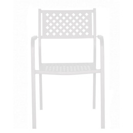 Πολυθρόνα Κήπου ArteLibre MONTU Λευκό Μέταλλο 54x51x84cm