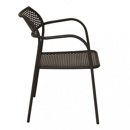 Πολυθρόνα Κήπου ArteLibre SOBEK Μαύρο Μέταλλο 55x57x76cm