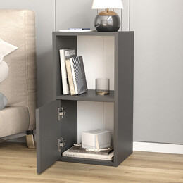 Κομοδίνο Vito Megapap Χρώμα Ανθρακί 34x30x66,4εκ.