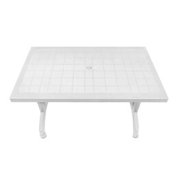 Τραπέζι Πολυπροπυλενίου Callan Megapap Χρώμα Λευκό 120x70x73εκ.