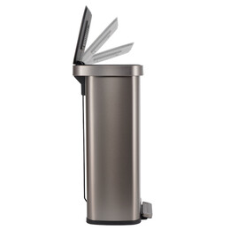 Estia Καδος Απορριματων Flatop Soft Close 70lt ματ Ινοξ