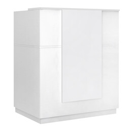 Γραφείο Reception Gemini Megapap Χρώμα Λευκό 100x70x110εκ.