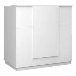 Γραφείο Reception Gemini Megapap Χρώμα Λευκό 120x70x110εκ.