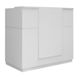 Γραφείο Reception Gemini Megapap Χρώμα Λευκό 150x70x110εκ.