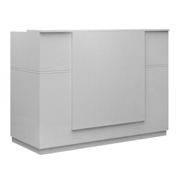 Γραφείο Reception Gemini Megapap Χρώμα Λευκό 180x70x110εκ.