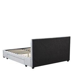 Κρεβάτι Διπλό ArteLibre PRODREAM Γκρι Ύφασμα 206x169x96cm (Στρώμα 160x200cm)