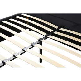 Κρεβάτι Διπλό ArteLibre SLEEPSUIT Μαύρο Ύφασμα 218x172x118cm (Στρώμα 160x200cm)