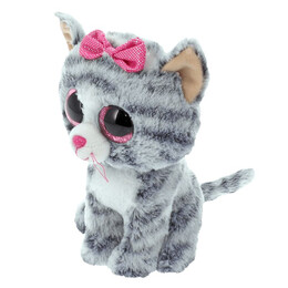 TY Beanie Boos Kiki Χνουδωτή Γατούλα Γκρι 23εκ