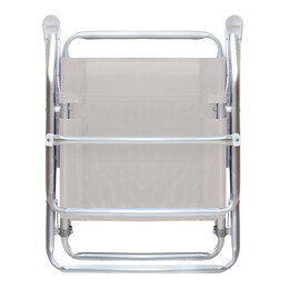 Καρεκλάκι Παραλίας alu Megapap Αλουμινίου Χρώμα Λευκό 54x52x80εκ.