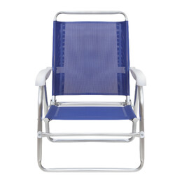 Καρεκλάκι Παραλίας alu Megapap Αλουμινίου Χρώμα Μπλε 54x52x80εκ.