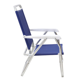 Καρεκλάκι Παραλίας alu Megapap Αλουμινίου Χρώμα Μπλε 54x52x80εκ.