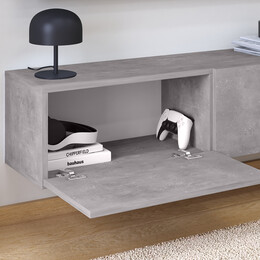 Έπιπλο Τηλεόρασης Επιτοίχιο Palm Megapap Χρώμα Γκρι Ρετρό 120x32x30εκ.