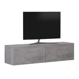 Έπιπλο Τηλεόρασης Επιτοίχιο Palm Megapap Χρώμα Γκρι Ρετρό 120x32x30εκ.