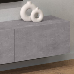 Έπιπλο Τηλεόρασης Επιτοίχιο Palm Megapap Χρώμα Γκρι Ρετρό 180x32x30εκ.