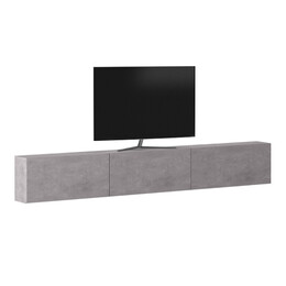 Έπιπλο Τηλεόρασης Επιτοίχιο Palm Megapap Χρώμα Γκρι Ρετρό 180x32x30εκ.