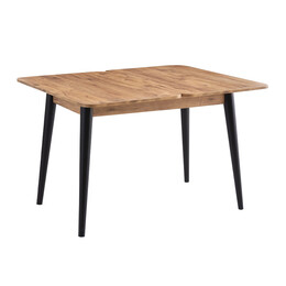 Τραπέζι Dolunay Megapap Επεκτεινόμενο Χρώμα Atlantic Pine - Μαύρο 100x60(120x100)x79,5εκ.