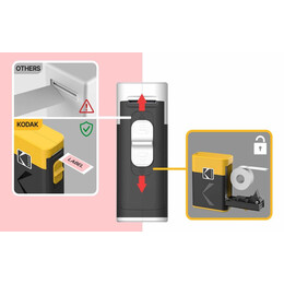 Kodak Label era m50 Label Maker Machine, Yellow (Label Printer With 1 Roll Sticker Label)