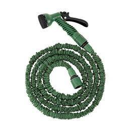 Terra σετ Λαστιχο Ποτισματος Επεκτεινομενο 5-15m με 7 Λειτουργιες Πρασινο