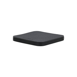 Estia Σουβερ Allure pvc 10x10cm Μαυρο  σετ 4 Τεμ.