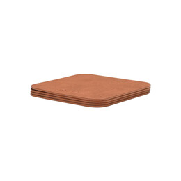 Estia Σουβερ Allure pvc 10x10cm Καφε  σετ 4 Τεμ.