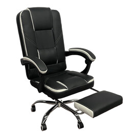 Καρέκλα Γραφείου OPTISEAT Μαύρο/Λευκό PVC/Μέταλλο 67x65x105-115cm