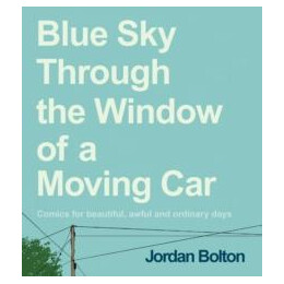 Blue sky Through the Window of a Moving car