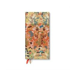 Kara-ori (Japanese Kimono) Slim 12-Month Horizontal Hardback Dayplanner 2025 (Elastic Band Closure)