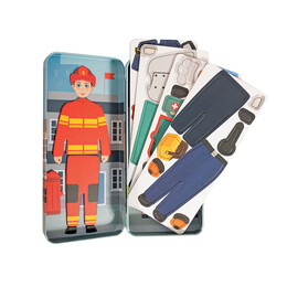 HappiHobbi Magnet Tins City Heroes - Fashion Girl - Mermaid Princess Εκπαιδευτικοί Χάρτινοι Μαγνήτες