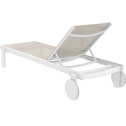 CASABLANCA ΞΑΠΛΩΣΤΡΑ WHITE/TAUPE ΑΛΟΥΜ-ΠΟΛ/ΝΙΟΥ