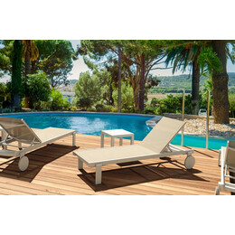 CASABLANCA ΞΑΠΛΩΣΤΡΑ WHITE/TAUPE ΑΛΟΥΜ-ΠΟΛ/ΝΙΟΥ