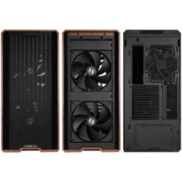 Lian li Lancool 217 Black - Wood Accent - atx pc Case (5 Fans) 2 x 170mm, 1 x 140mm & 2 x 120mm pwm