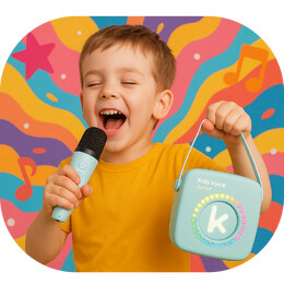 Kiddoboo mini Karaoke Speaker & Mic Pink + NikoletaTV
